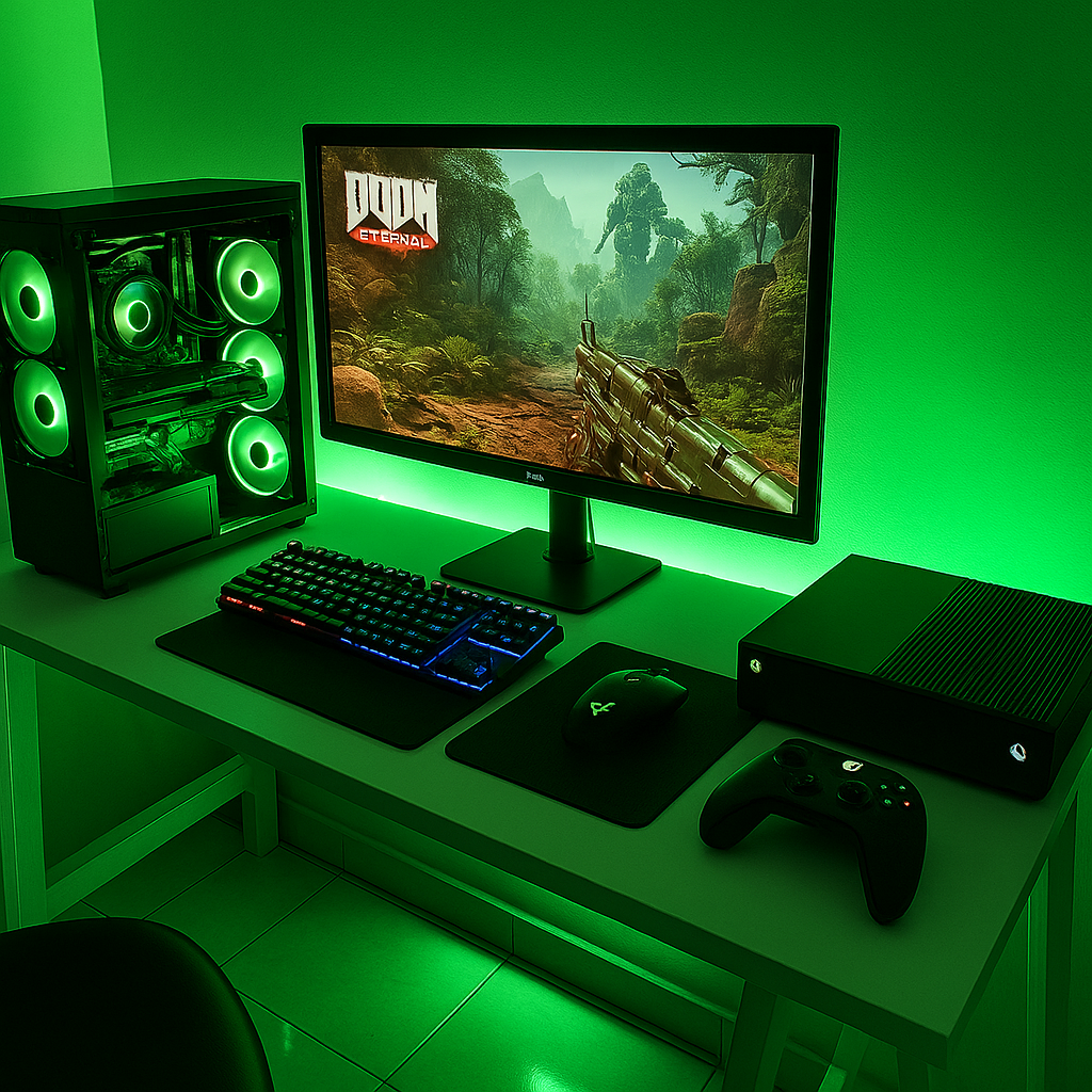 Setup Gamer Verde Doom Xbox